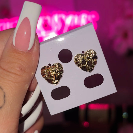 Nugget Heart Earrings